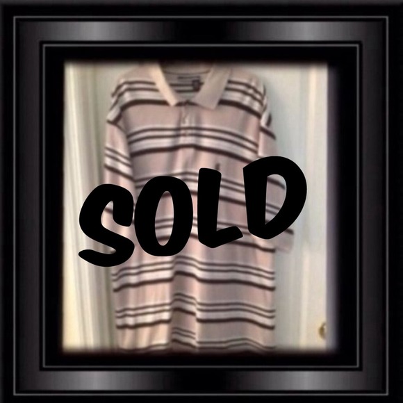 🎀SOLD🎀Rocawear, Men's Tan/Blk/Wh Striped, Shirt