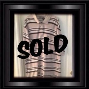 🎀SOLD🎀Rocawear, Men's Tan/Blk/Wh Striped, Shirt