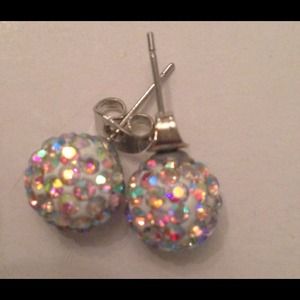 Sparkly Rainbow Studs Earrings
