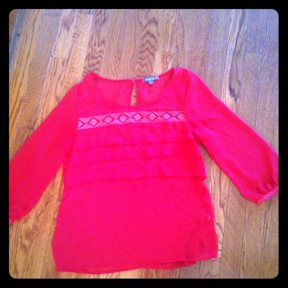 ✂Price cut! Beautiful red blouse from Piperlime! - Picture 1 of 4