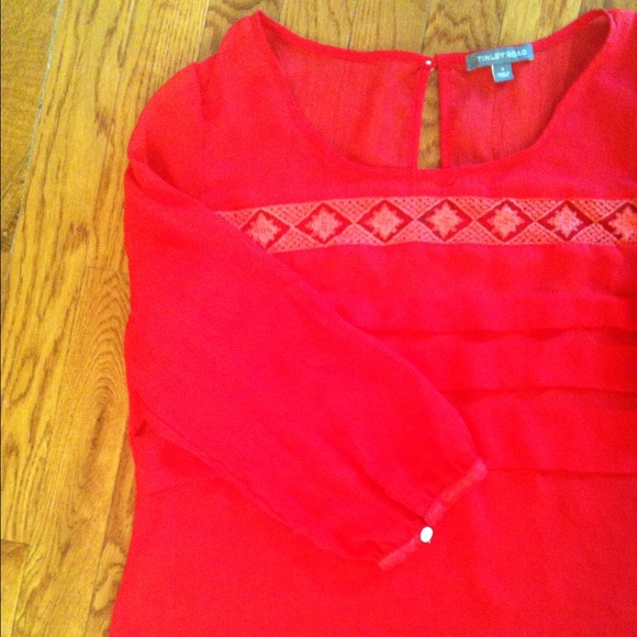 ✂Price cut! Beautiful red blouse from Piperlime! - Picture 4 of 4