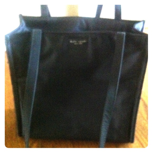 Large Kate Spade Black Nylon Rectangular Tote