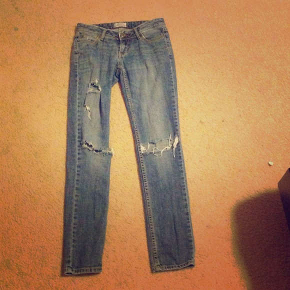 Destroyed Aeropostale denim jeans