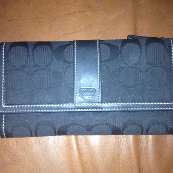 Authentic Black on Black Coach wallet...