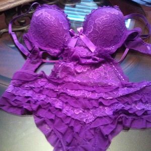 RESERVED UNTIL MONDAY!  Lace lingerie nightie.