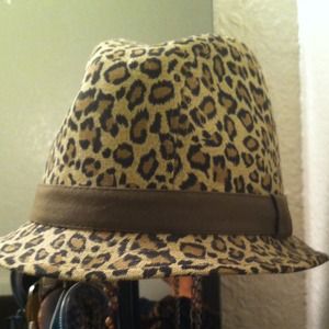 Animal print fedora