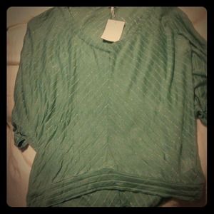Blue and silver pinned shirt