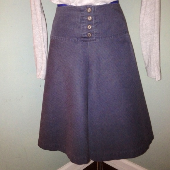 SOLD in bundle Simple classic drk blue grey skirt