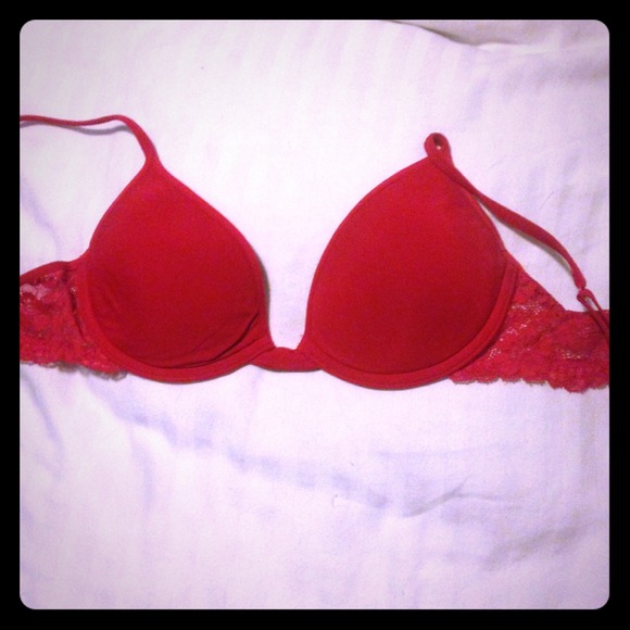 Red lace Victoria's Secret bra