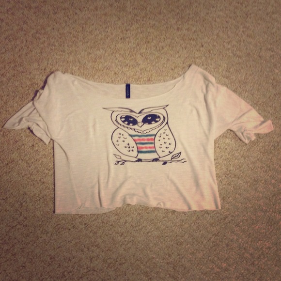 Full tilt owl cropped top