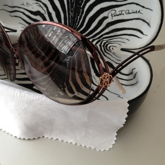 Roberto Cavalli bronze oversized sunglasses