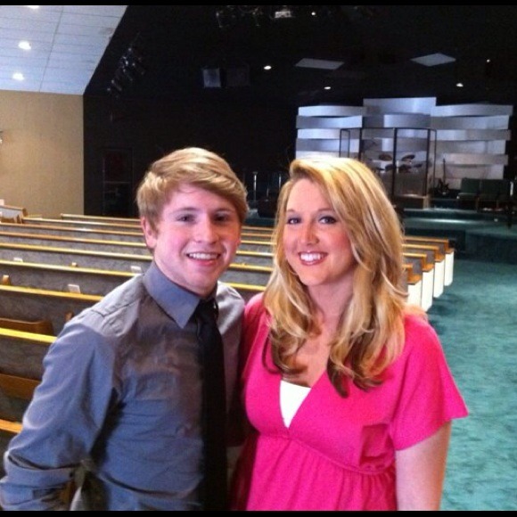 Pink cotton low-cut dress - Picture 2 of 2