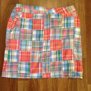 Madras plaid skirt