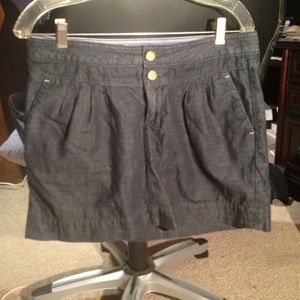 Gap denim skirt with pleating