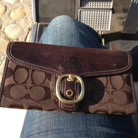Coach checkbook wallet