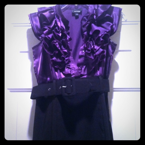 Purple and black dress