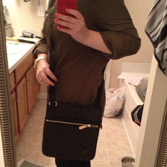 Michael Kors black cross body bag
