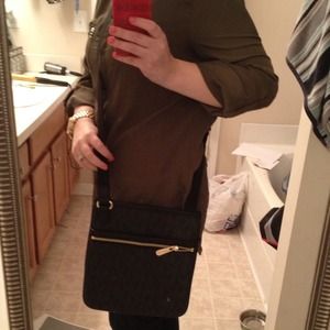Michael Kors black cross body bag