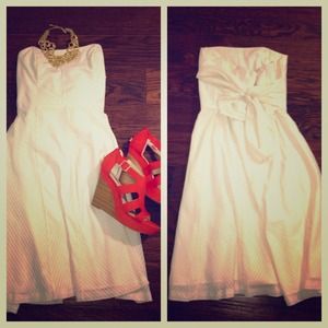 Silk and Cotton White Tube Dress