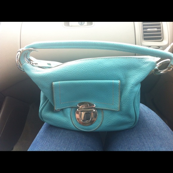 Blue Memo's purse.