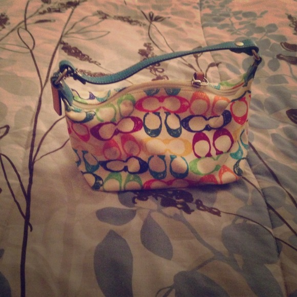 🚫SOLD🚫AUTHENTIC Small Rainbow Coach handbag!!