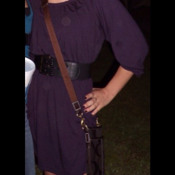 Cute long sleeve purple dress
