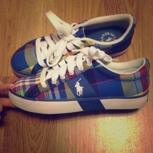 POLO brand plaid shoes