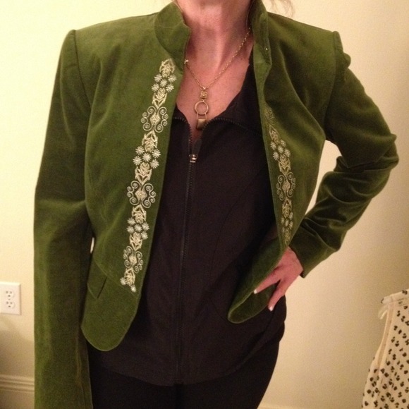 Antonio Melani Jackets & Blazers - Velvet with Embroidery Jacket-Never Worn!