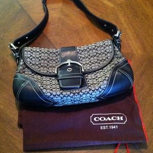 Gray and Black Coach Purse - Sale!!!