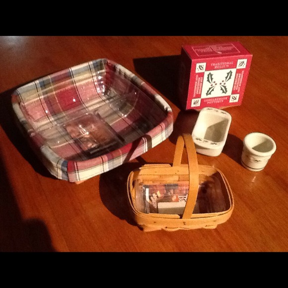 Longaberger baskets and sugar set