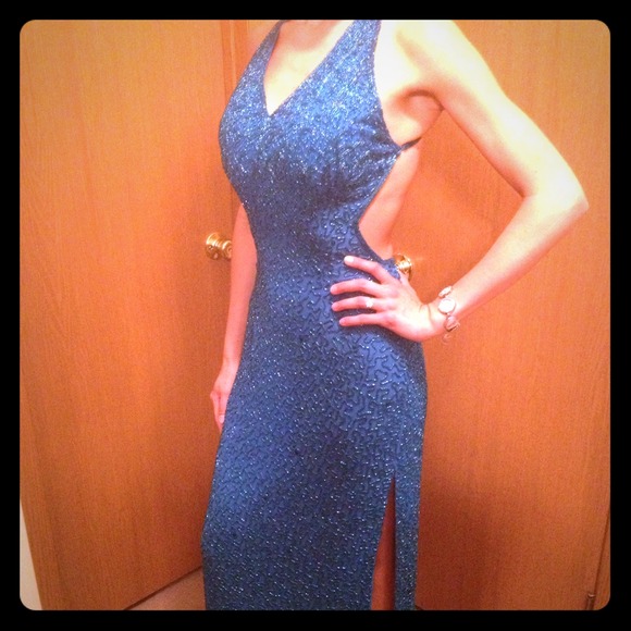 Beautiful long formal heavy bead gown
