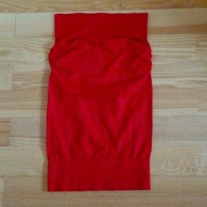 Red tube dress