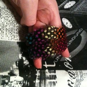 Feather hoop earrings, Denim Skirt, & tank bundle