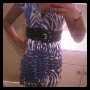Blue and White Zebra Print Dress from Rue21.