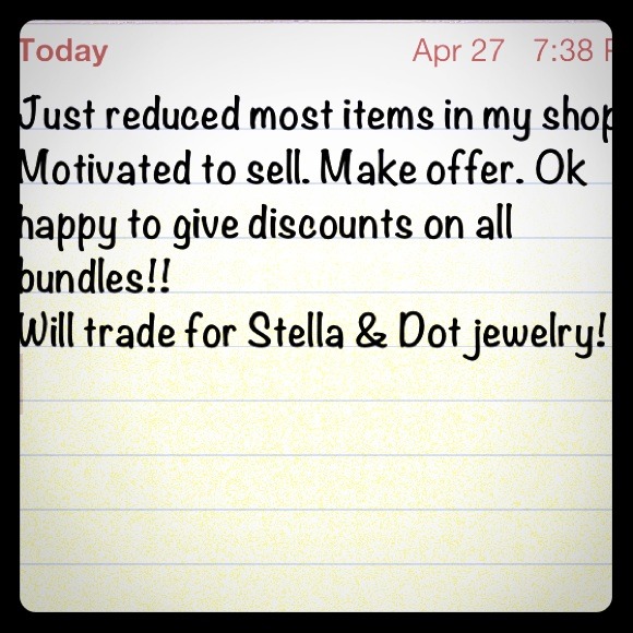 Reduced prices!! Stella & Dot, designer jeans!