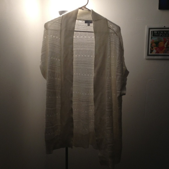 Off white cover up sweater short sleeved