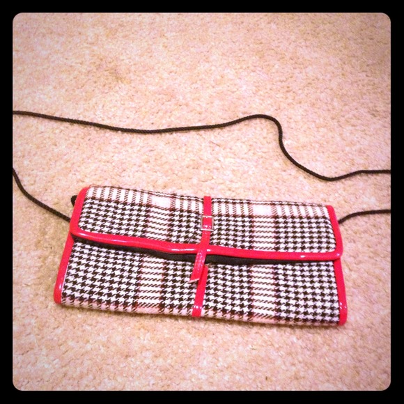 New plaid tweed rectangular side strap purse! - Picture 1 of 4