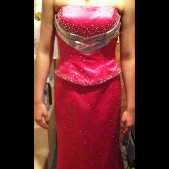 Hot Pink Formal dress - Picture 3 of 4