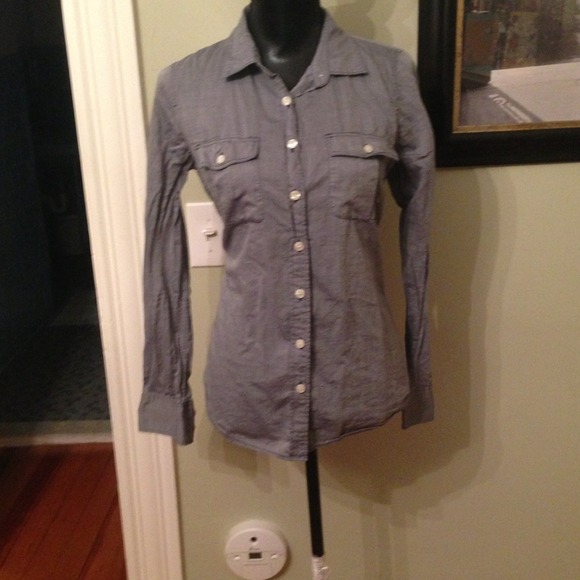 SOLD J Crew chambray denim button down shirt