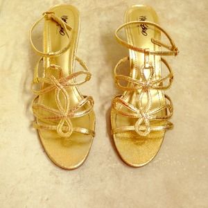 Mossimo Gold Strappy Sandals
