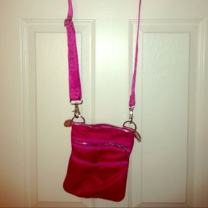 Hot pink cross body purse from Victoria's Secret
