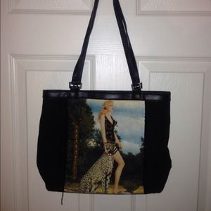 Fashion lady and pet cheetah pocket book