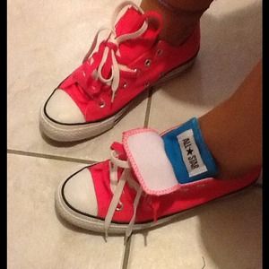 Bright pink Converse