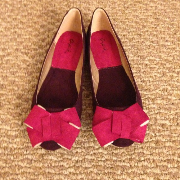 cute hot pink n purple flat~~
