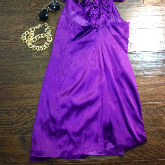 Gianni Bini Purple Silk Dress - Picture 2 of 2