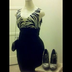 🎉🎉SOLD🎉🎉Nice zebra print top dress.
