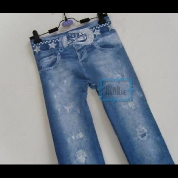 Imitation denim legging ( Stretch )