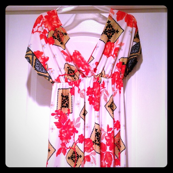 Asian inspired dress. Wear it alone or add a belt!