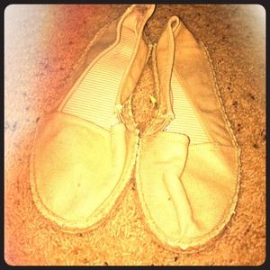Tan canvas shoes