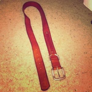Brown leather belt